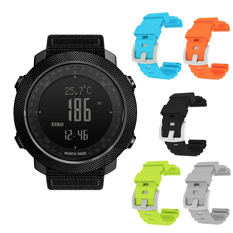 NORTH EDGE Men's Sport Watch — Altimeter, Compass, 50M Waterproof