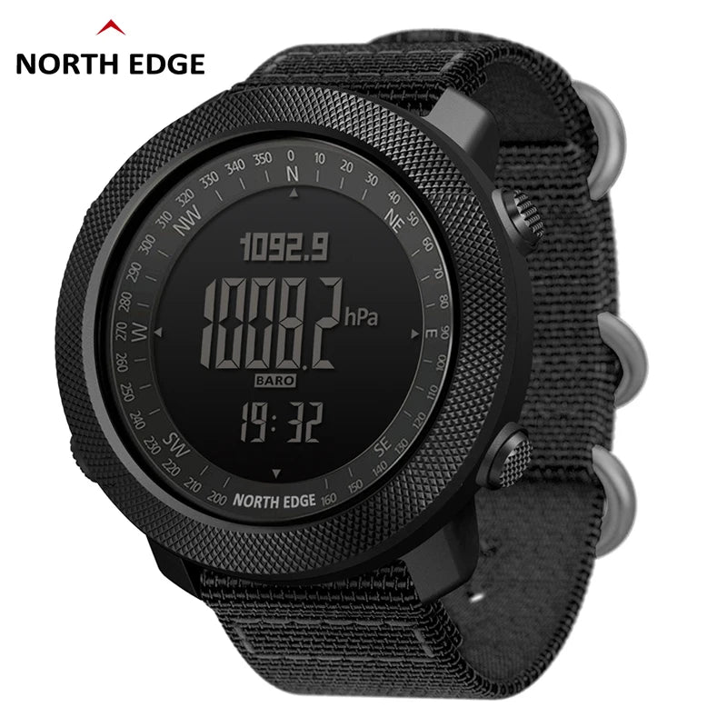NORTH EDGE Men's Sport Watch — Altimeter, Compass, 50M Waterproof
