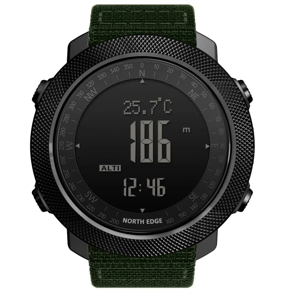 NORTH EDGE Men's Sport Watch — Altimeter, Compass, 50M Waterproof