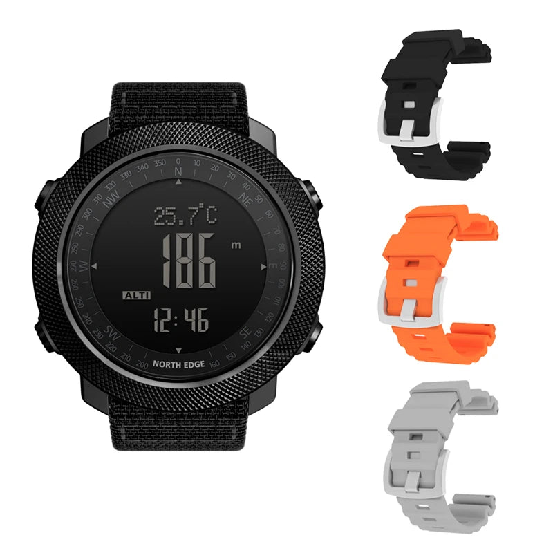 NORTH EDGE Men's Sport Watch — Altimeter, Compass, 50M Waterproof