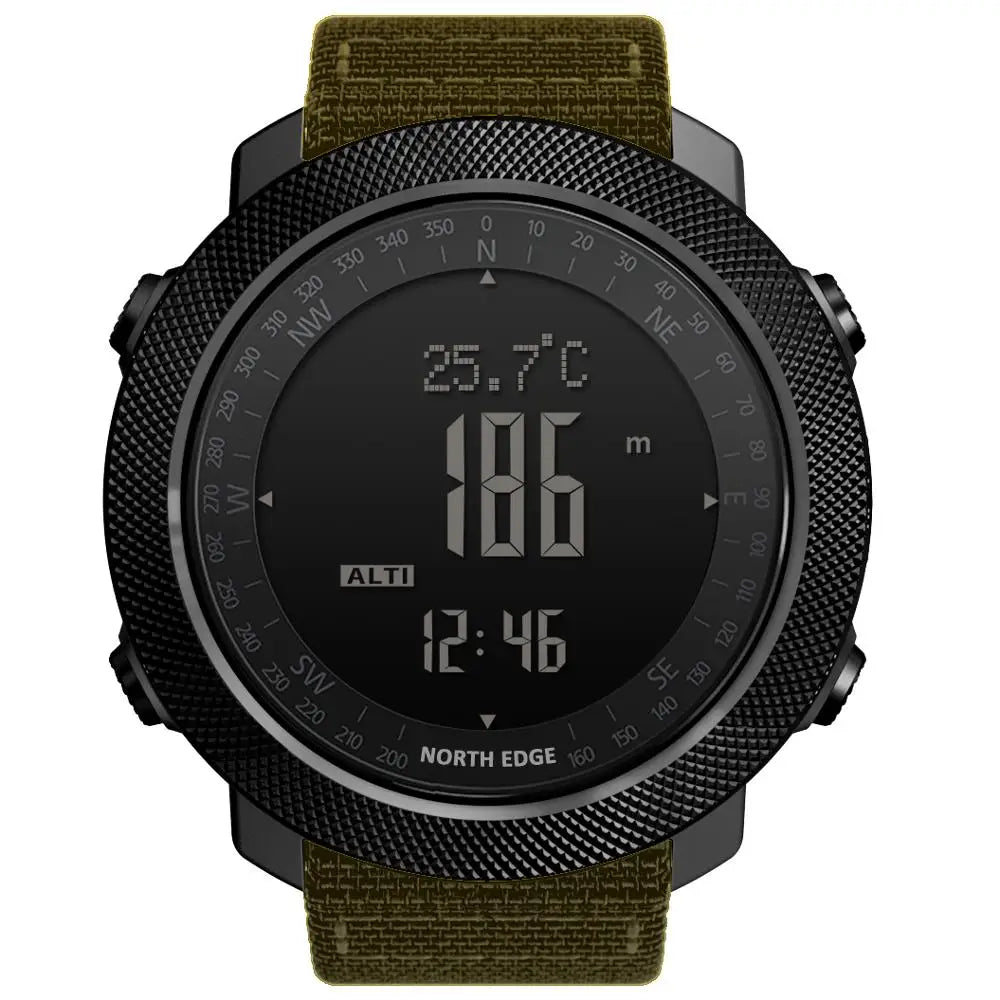 NORTH EDGE Men's Sport Watch — Altimeter, Compass, 50M Waterproof