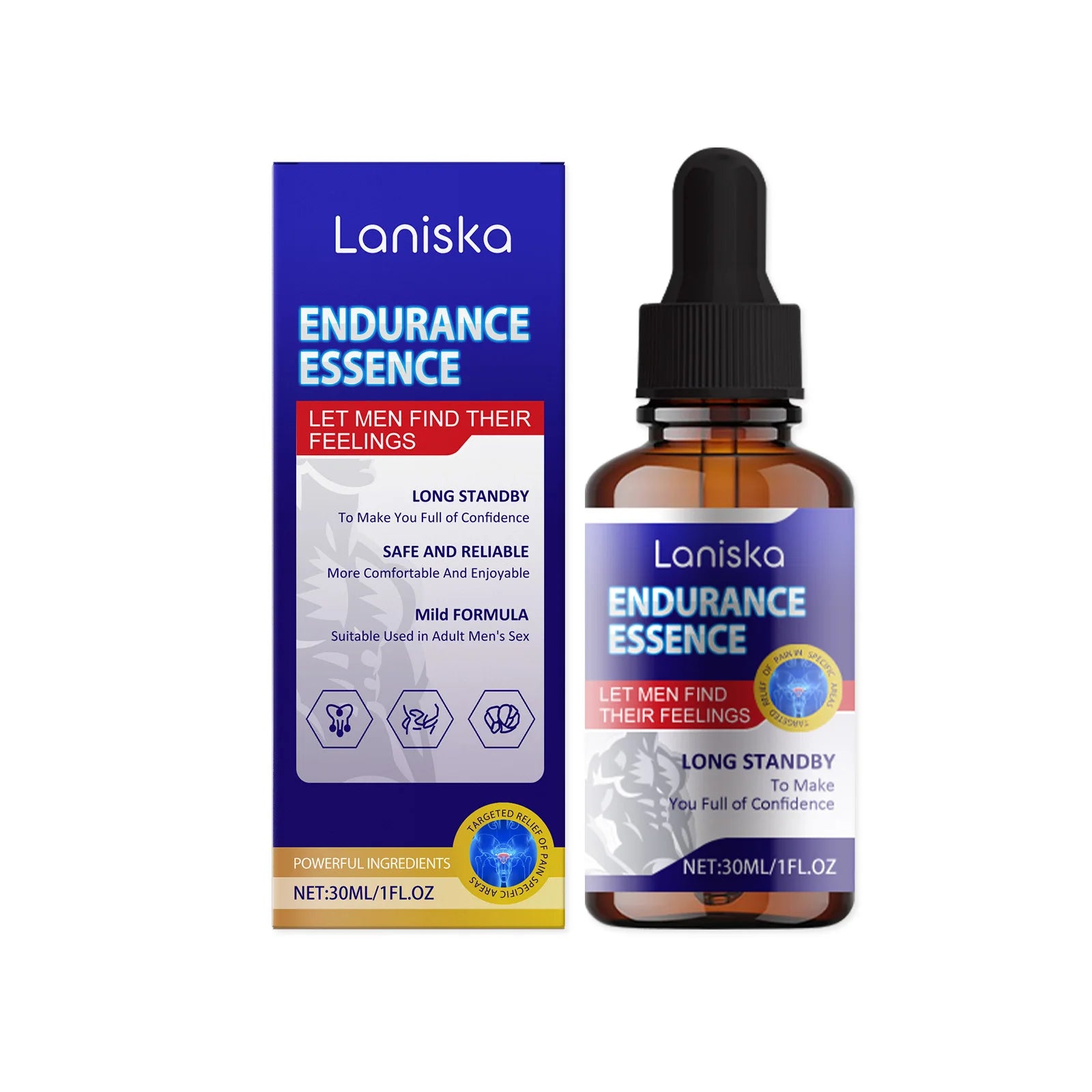 Laniska Men's Daily Care Body Care Essence Enhances Endurance and Rejuvenates with Mild Ingredients
