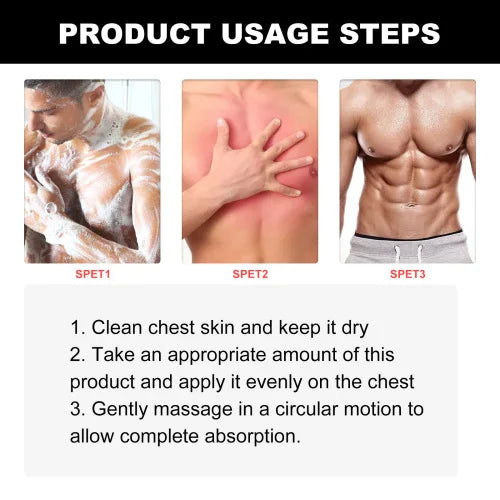Ximonth Men's Breast Shaping Care Liquid (15ml) Enhances Firmness And Luster Of The Chest Contour