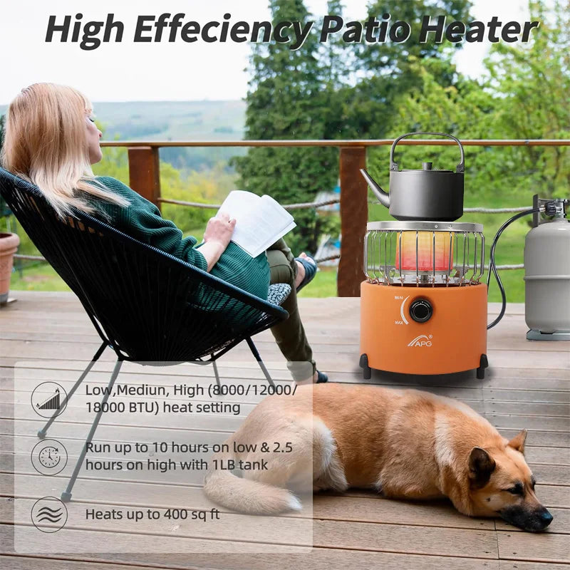 Portable Propane Outdoor Burner, Portable Kitchen for Outdoor Cooking and Barbecue, Mini Camping Stove