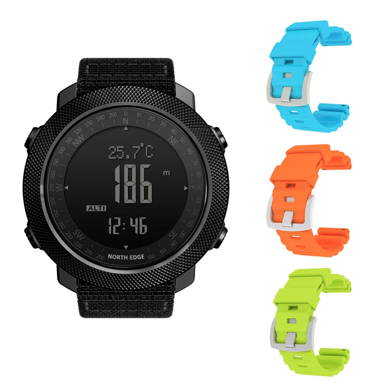 NORTH EDGE Men's Sport Watch — Altimeter, Compass, 50M Waterproof