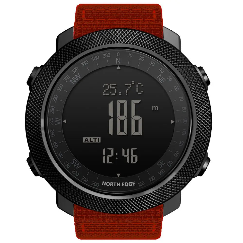 NORTH EDGE Men's Sport Watch — Altimeter, Compass, 50M Waterproof