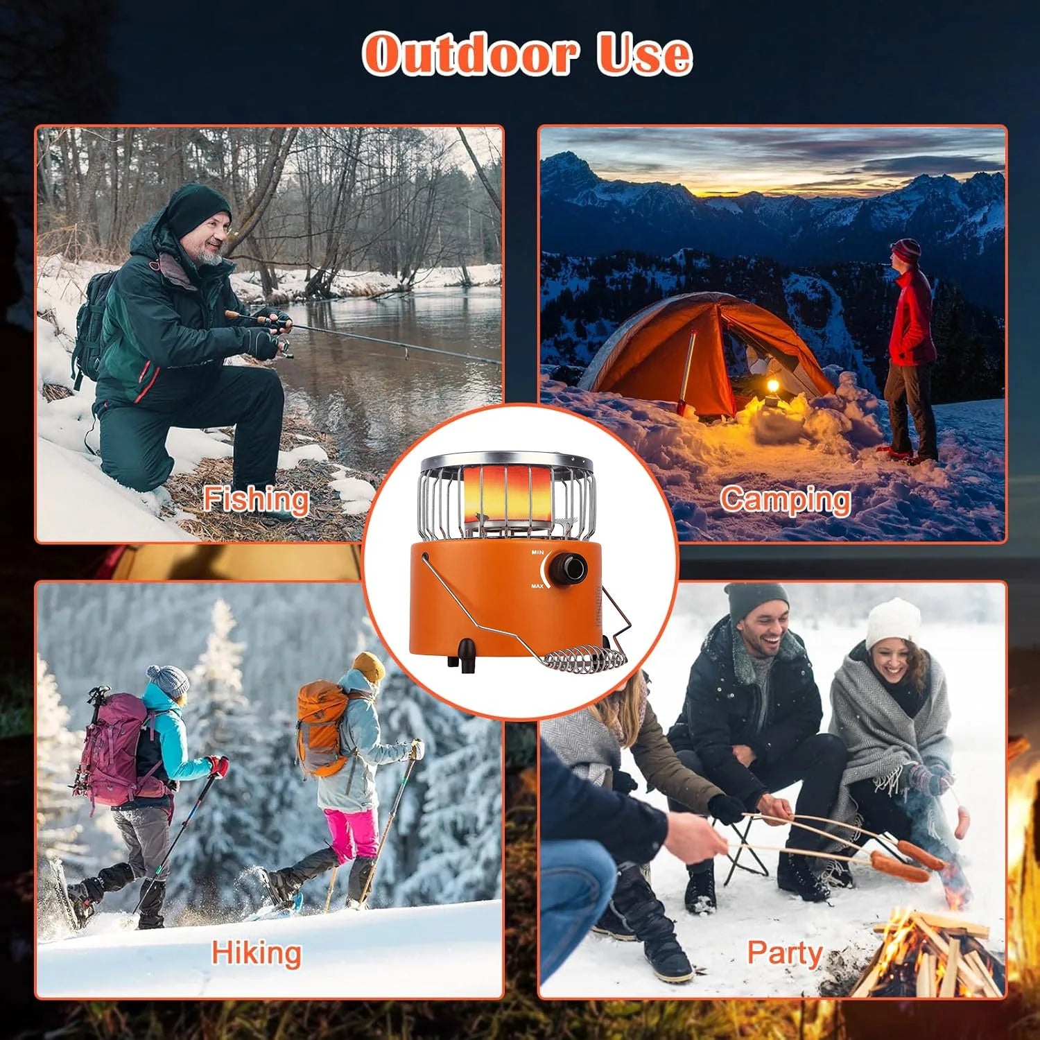 Portable Propane Outdoor Burner, Portable Kitchen for Outdoor Cooking and Barbecue, Mini Camping Stove