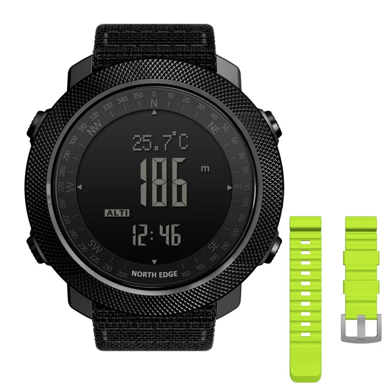 NORTH EDGE Men's Sport Watch — Altimeter, Compass, 50M Waterproof