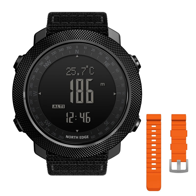 NORTH EDGE Men's Sport Watch — Altimeter, Compass, 50M Waterproof