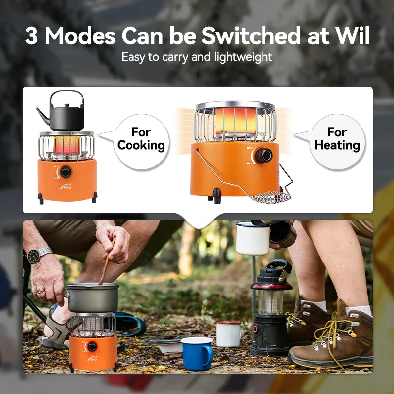 Portable Propane Outdoor Burner, Portable Kitchen for Outdoor Cooking and Barbecue, Mini Camping Stove
