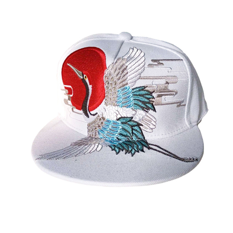Men Baseball Cap Flat Hats  Embroidery Flat Top Hat Men Women Outdoor Leisure Hip Hop High Street Big Head Plus Size