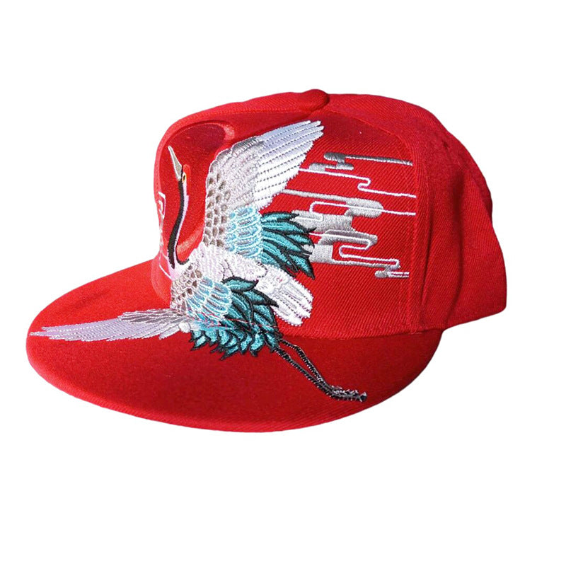 Men Baseball Cap Flat Hats  Embroidery Flat Top Hat Men Women Outdoor Leisure Hip Hop High Street Big Head Plus Size