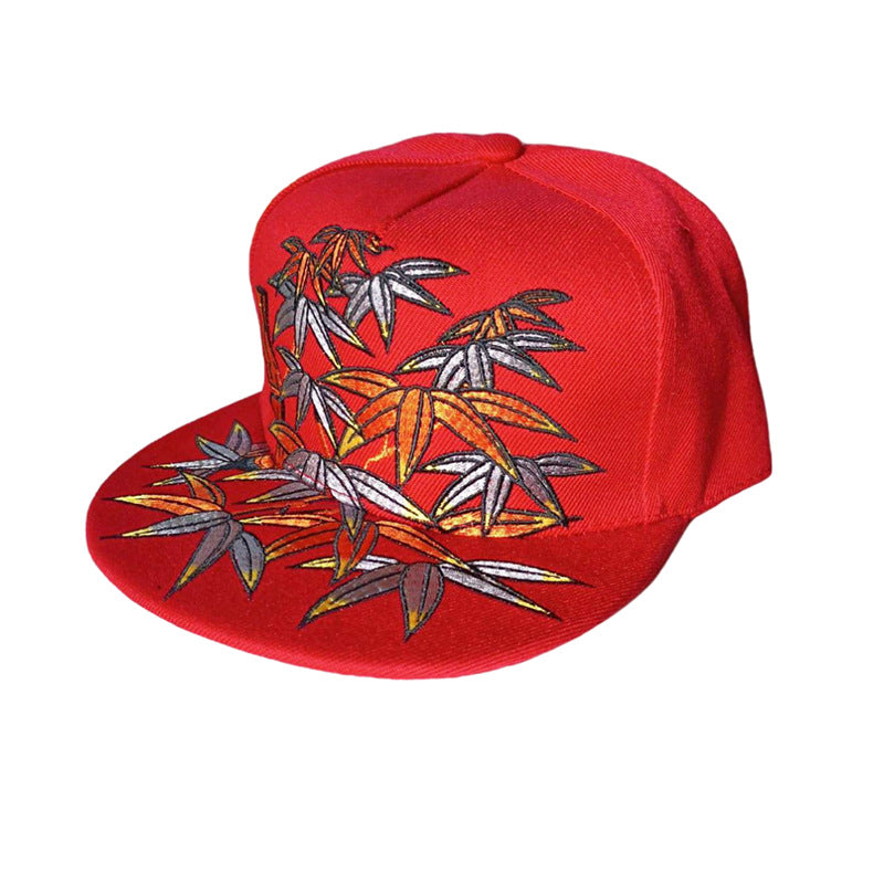 Men Baseball Cap Flat Hats  Embroidery Flat Top Hat Men Women Outdoor Leisure Hip Hop High Street Big Head Plus Size