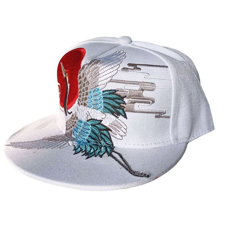 Men Baseball Cap Flat Hats  Embroidery Flat Top Hat Men Women Outdoor Leisure Hip Hop High Street Big Head Plus Size