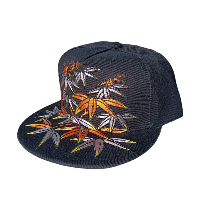Men Baseball Cap Flat Hats  Embroidery Flat Top Hat Men Women Outdoor Leisure Hip Hop High Street Big Head Plus Size