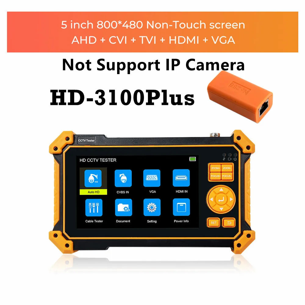 IPC-5200C Plus IP Camera Tester 5.4 inch IPS Touch Screen Monitor CCTV Tester Support AHD/CVI/TVI/SDI/CVBS/IP Camera Tester