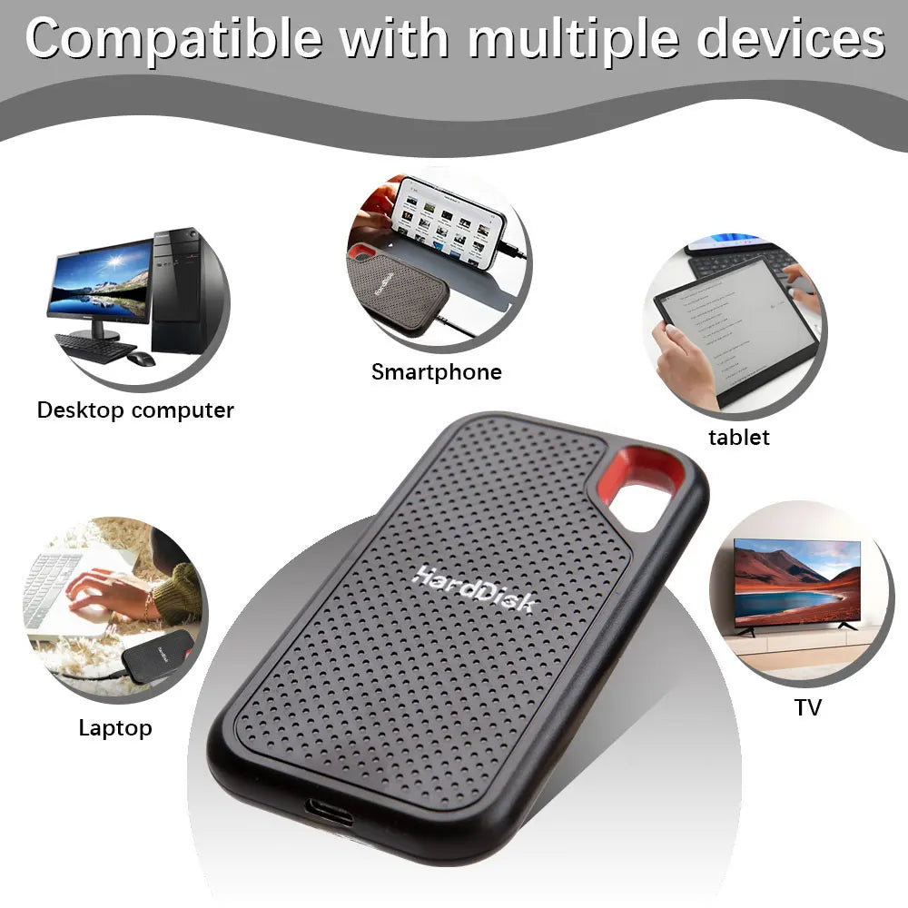 Mini pocket portable SSD 1TB external solid state drive USB-C and USB-A 2TB 4TB original high-speed flash drive for MacBook Pro