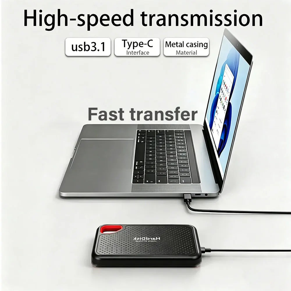 Mini pocket portable SSD 1TB external solid state drive USB-C and USB-A 2TB 4TB original high-speed flash drive for MacBook Pro