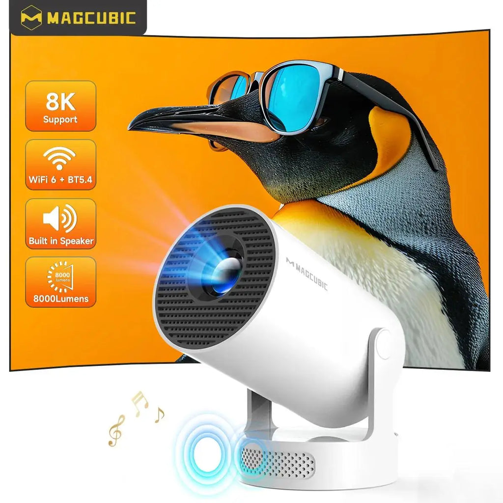 Portable Outdoor Projector — Android 14, 8K, 290 ANSI