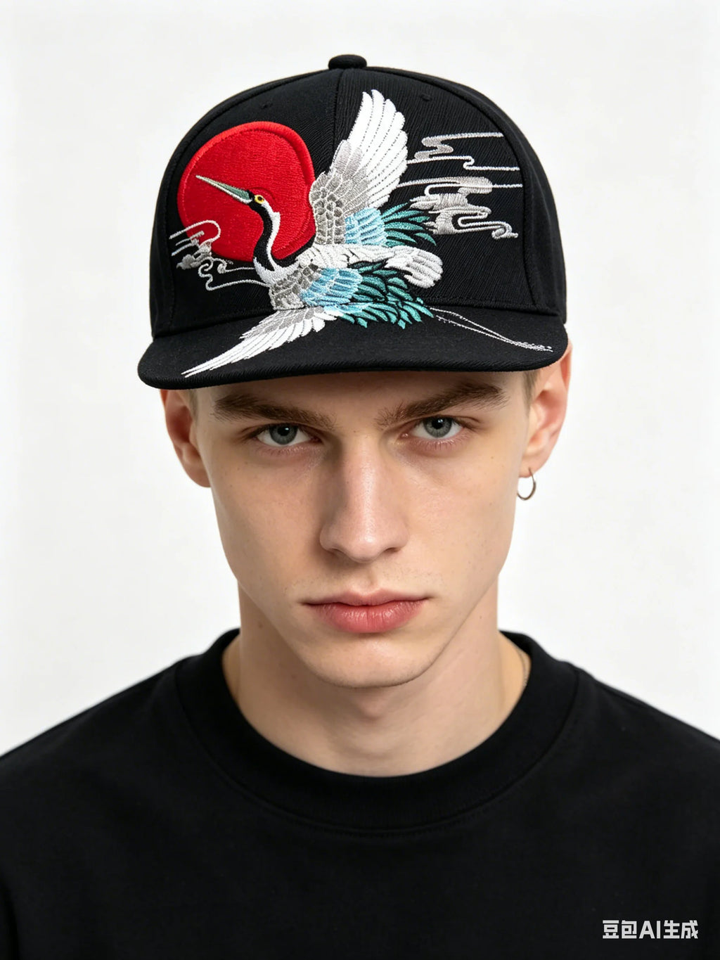 Men Baseball Cap Flat Hats  Embroidery Flat Top Hat Men Women Outdoor Leisure Hip Hop High Street Big Head Plus Size