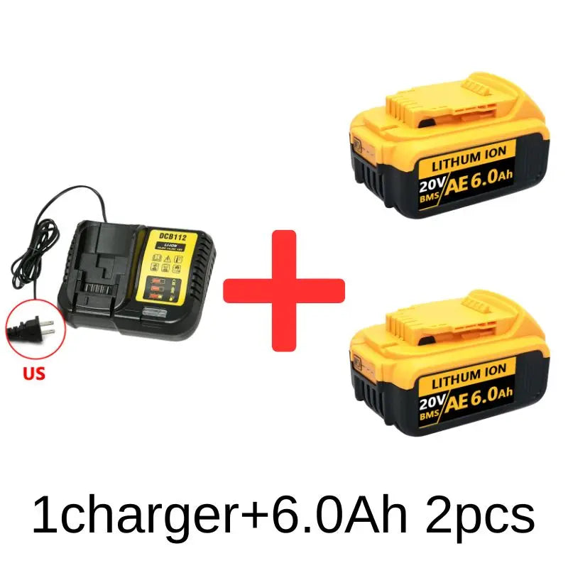 for DeWalt👌 18v 20V Lithium Ion Batteries👌 20V 12Ah DCB203 Li ion Battery Replacement DCB206 DCB205 DCB204 DCB200👌Power Tools
