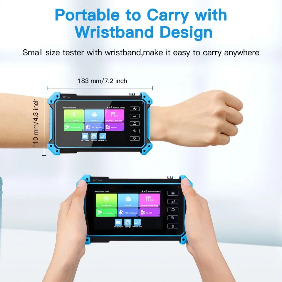IPC-5200C Plus IP Camera Tester 5.4 inch IPS Touch Screen Monitor CCTV Tester Support AHD/CVI/TVI/SDI/CVBS/IP Camera Tester
