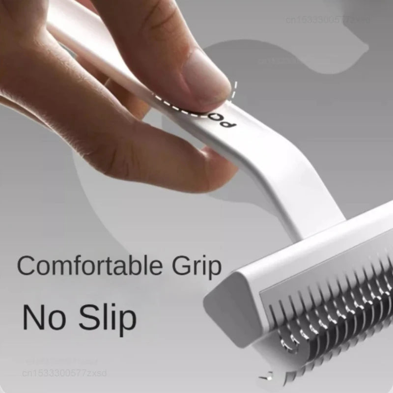 POPO Pet Hair Remover Comb Dog Hair Grooming Care Comb for Long Hair Pet  Hairs Cleaning Comb Float Hair Removal Slicker Brush