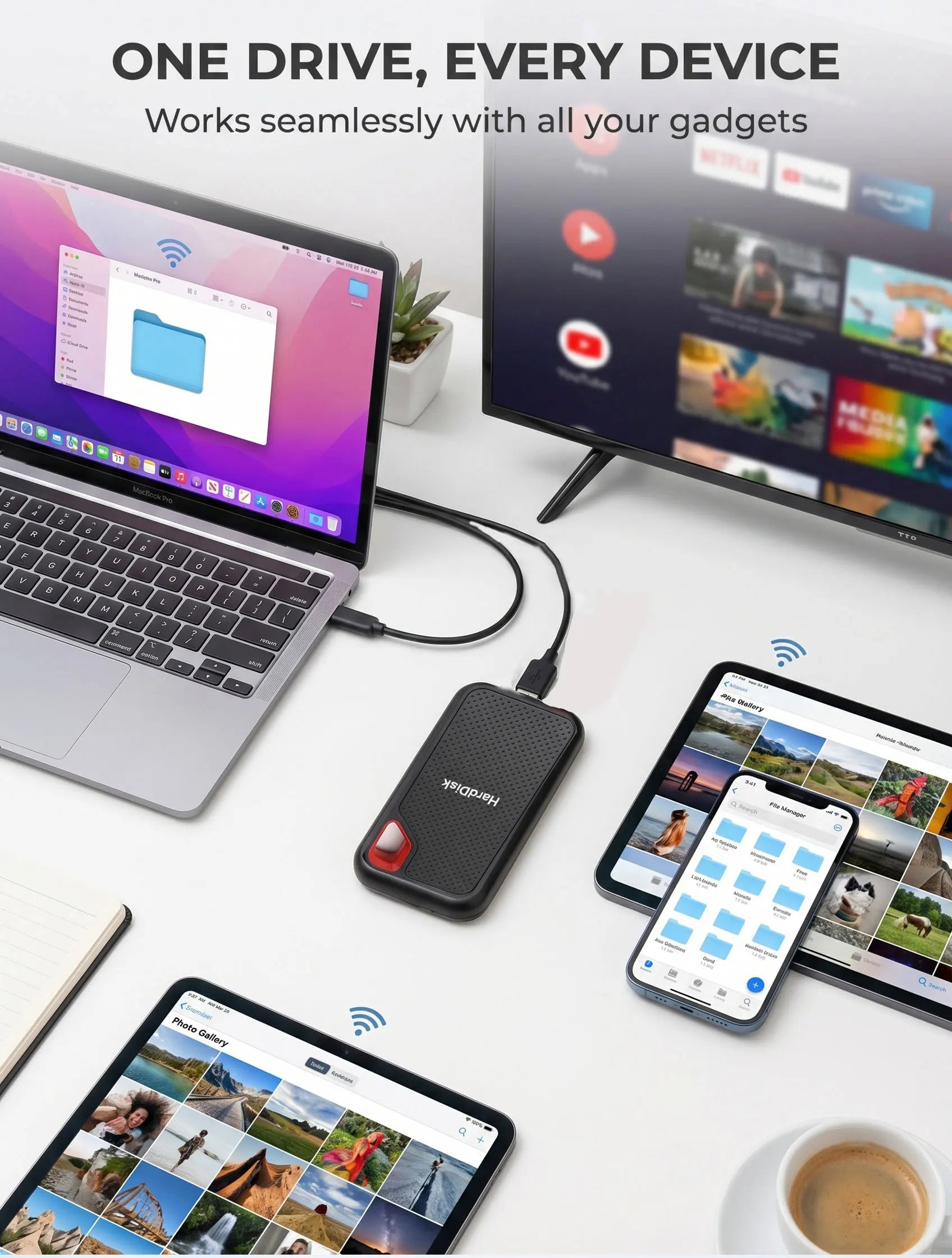 Mini pocket portable SSD 1TB external solid state drive USB-C and USB-A 2TB 4TB original high-speed flash drive for MacBook Pro