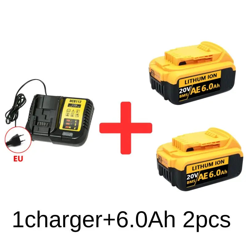 DeWalt 18V 20V Battery Replacement – 6Ah 8Ah 12Ah Li-Ion DCB203 DCB205 DCB206