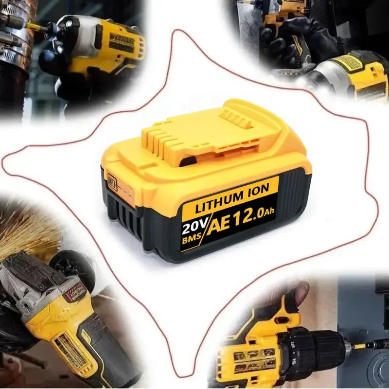 for DeWalt👌 18v 20V Lithium Ion Batteries👌 20V 12Ah DCB203 Li ion Battery Replacement DCB206 DCB205 DCB204 DCB200👌Power Tools