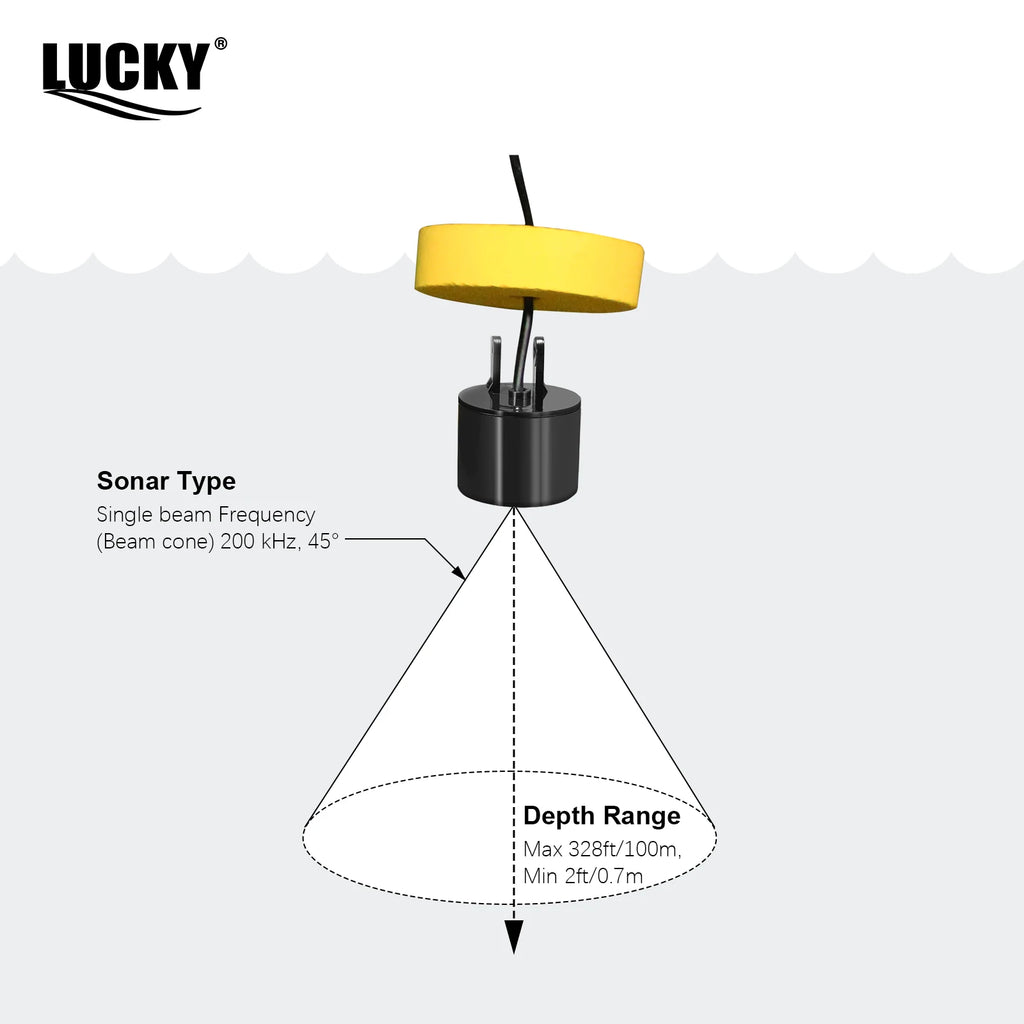 Portable Sonar Fish Finder with Alarm — 100M Range
