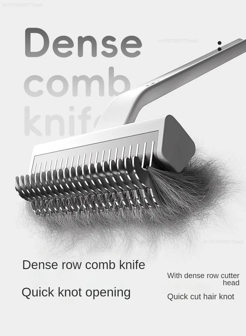 POPO Pet Hair Remover Comb Dog Hair Grooming Care Comb for Long Hair Pet  Hairs Cleaning Comb Float Hair Removal Slicker Brush