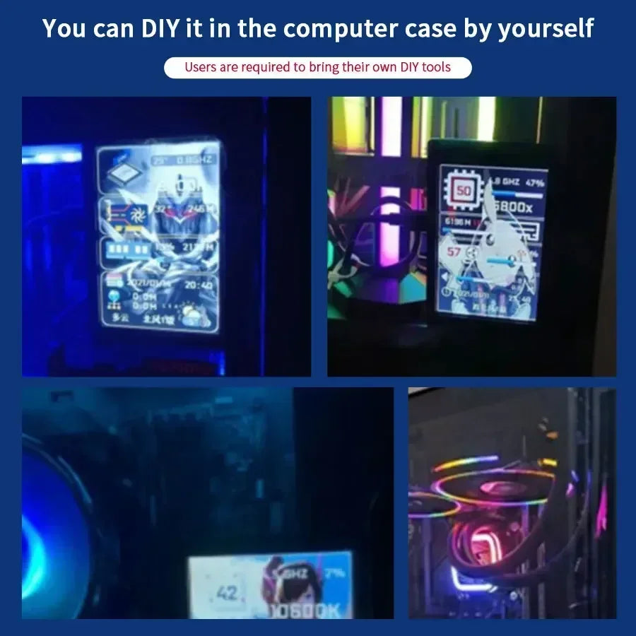 3.5 inch Mini IPS USB Type C Secondary Screen CPU GPU RAM HDD Computer Monitor Display LCD Monitor Windows 8/10/11 Freely AIDA64