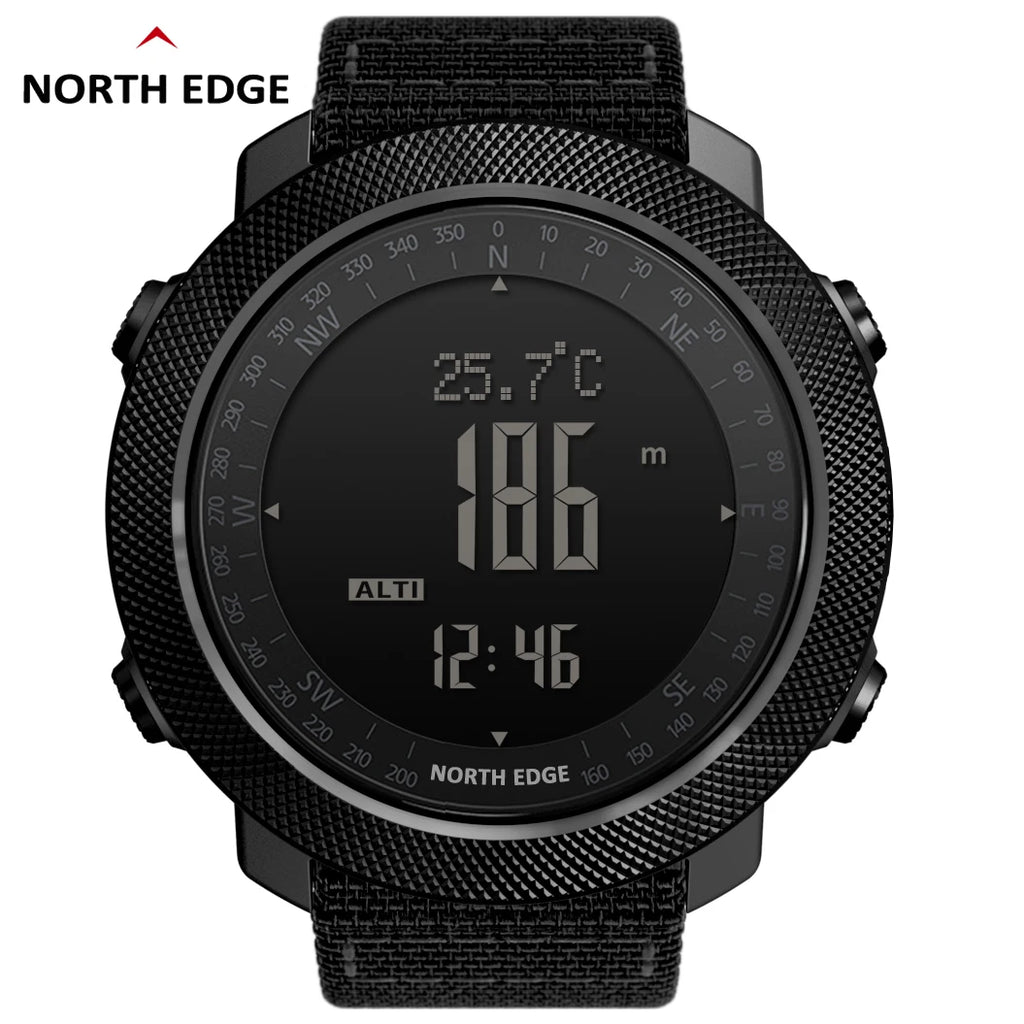 NORTH EDGE Men's Sport Watch — Altimeter, Compass, 50M Waterproof