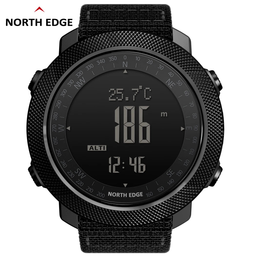 NORTH EDGE Men's Sport Watch — Altimeter, Compass, 50M Waterproof