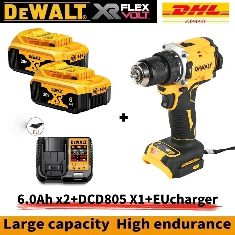 100% Genuine Dewalt 20V Battery,5AH 6AH Rechargeable Lithium Ion Battery, Dewalt DCB200 DCD805 Power Tool Replacement Battery