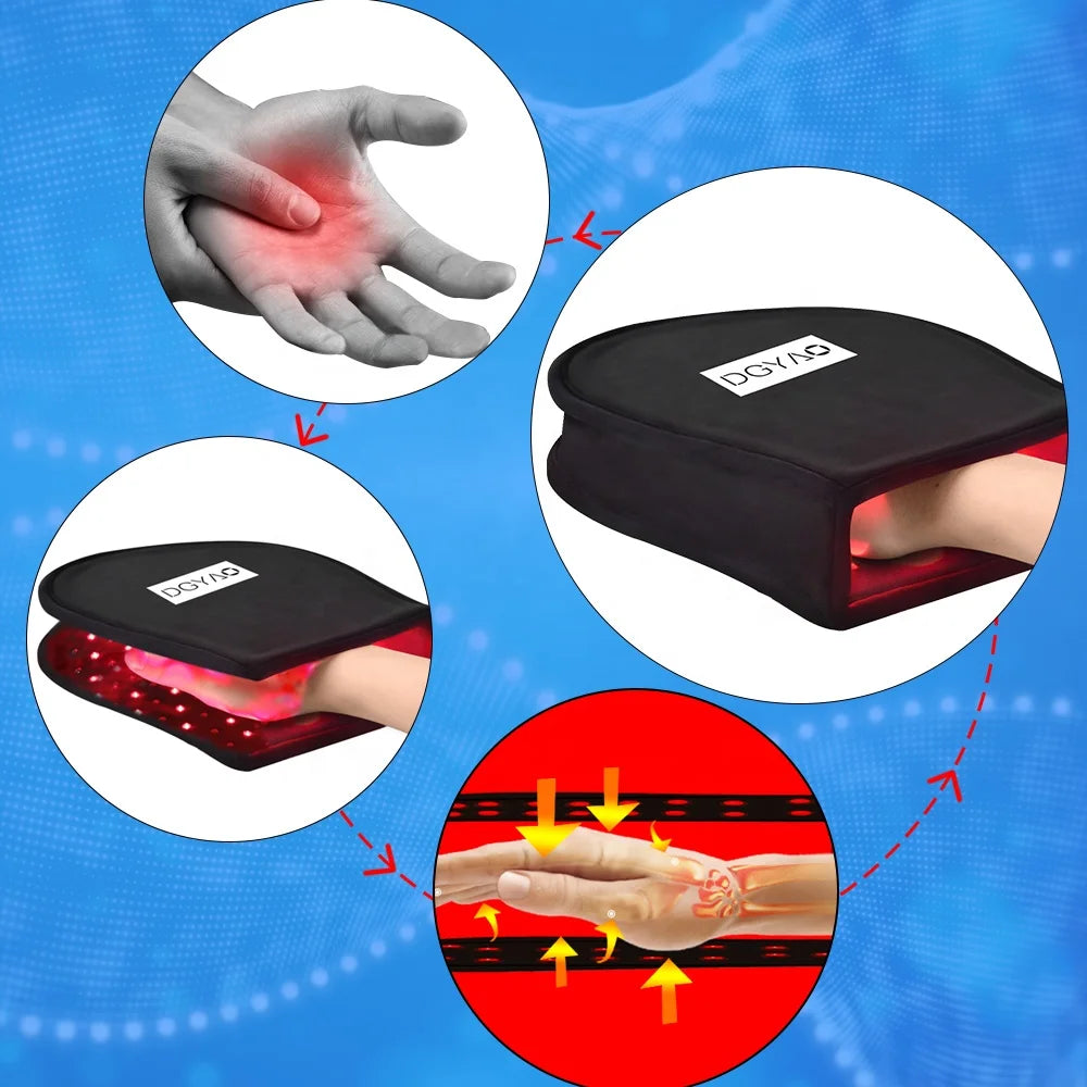 DGYAO Red Light Therapy Back Wrap for Muscle Stiffness with Infrared and Red Light