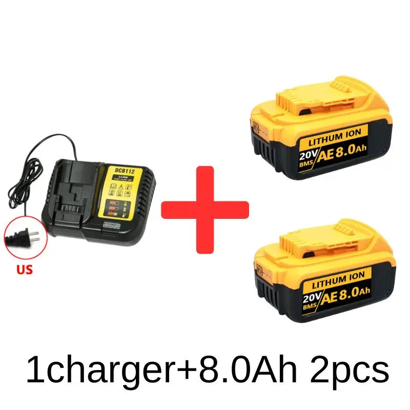 DeWalt 18V 20V Battery Replacement – 6Ah 8Ah 12Ah Li-Ion DCB203 DCB205 DCB206