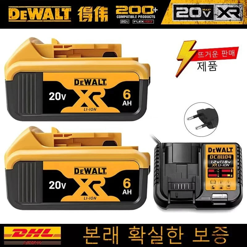 100% Genuine Dewalt 20V Battery,5AH 6AH Rechargeable Lithium Ion Battery, Dewalt DCB200 DCD805 Power Tool Replacement Battery