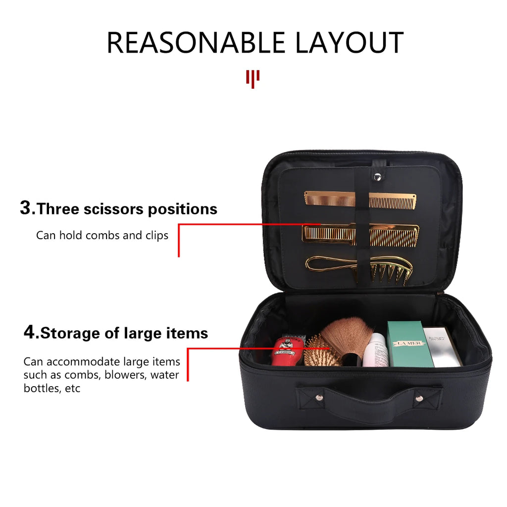 Skin Hair Scissor Tool Bag Professional Salon Barber Hairdressing Tools Large Capacity Waterproof Storage Box Portable Suitcase